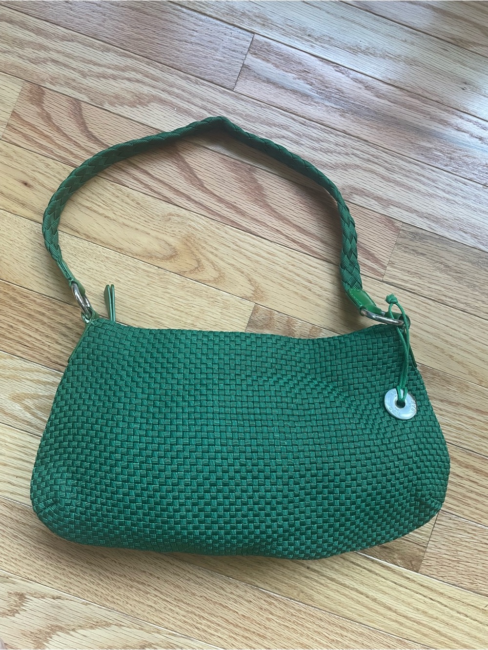 The Sak Green Woven Shoulder Bag - Classic Casual Style